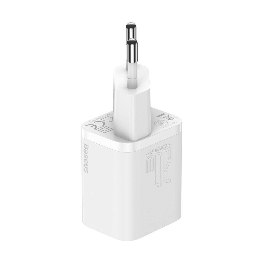 BASEUS ŁADOWARKA SIECIOWA SUPER SI PD 20W 1X USB-C BIAŁA