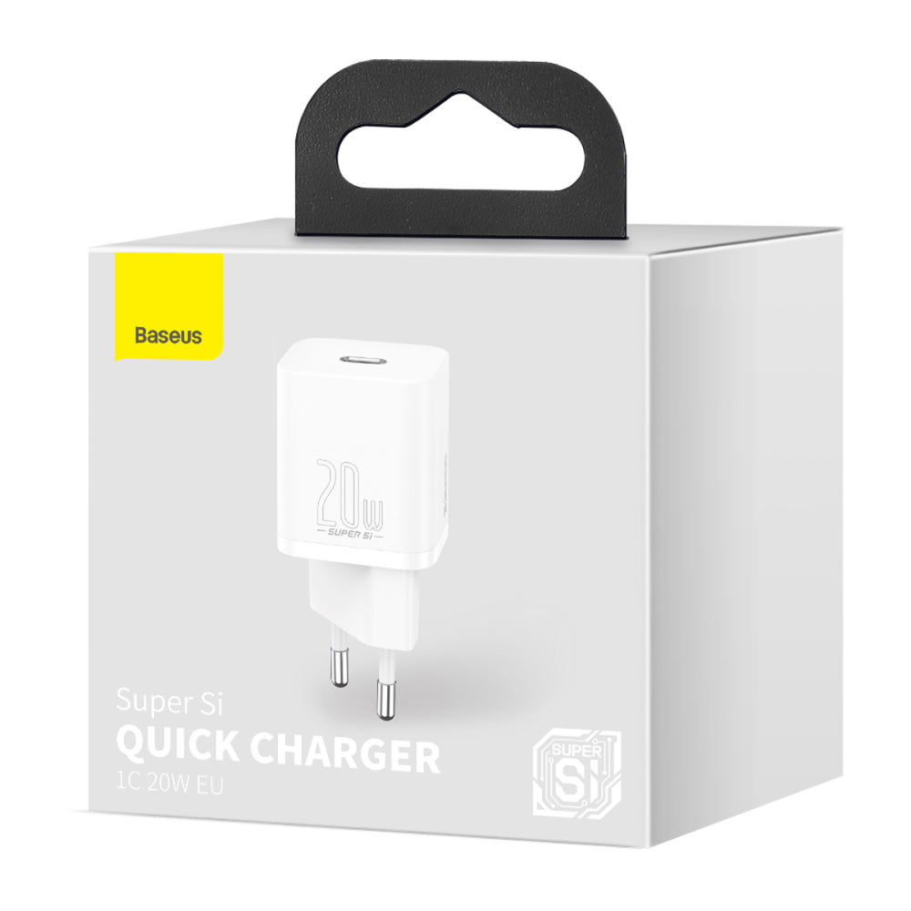 BASEUS ŁADOWARKA SIECIOWA SUPER SI PD 20W 1X USB-C BIAŁA