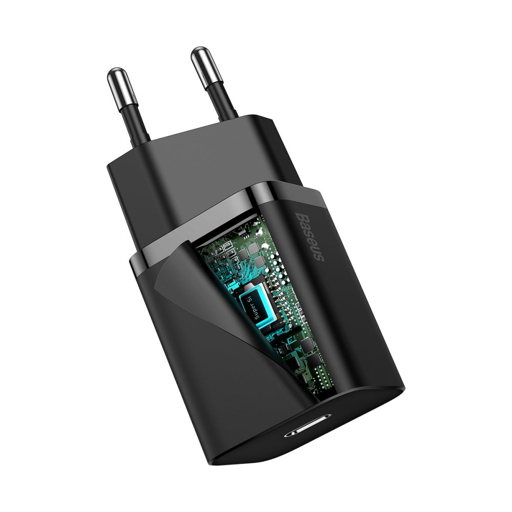 BASEUS ŁADOWARKA SIECIOWA SUPER SI PD 20W 1X USB-C CZARNA