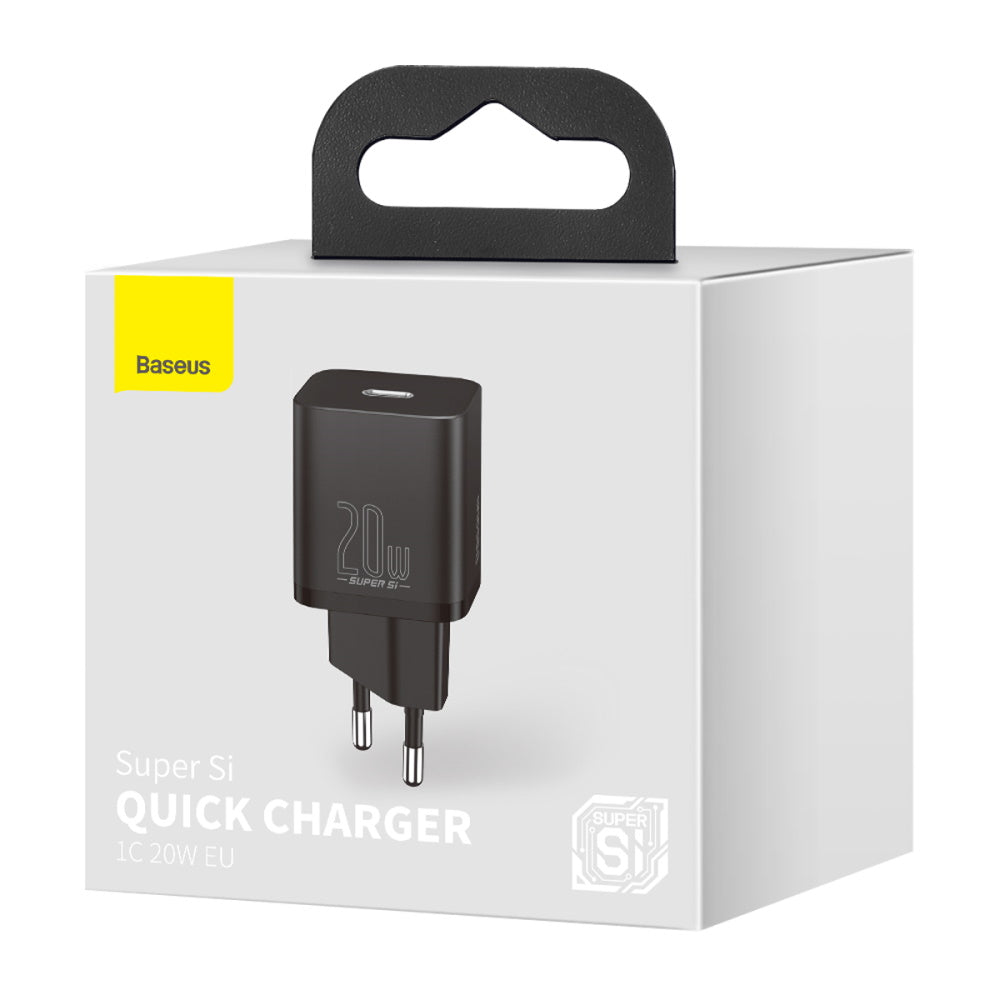 BASEUS ŁADOWARKA SIECIOWA SUPER SI PD 20W 1X USB-C CZARNA