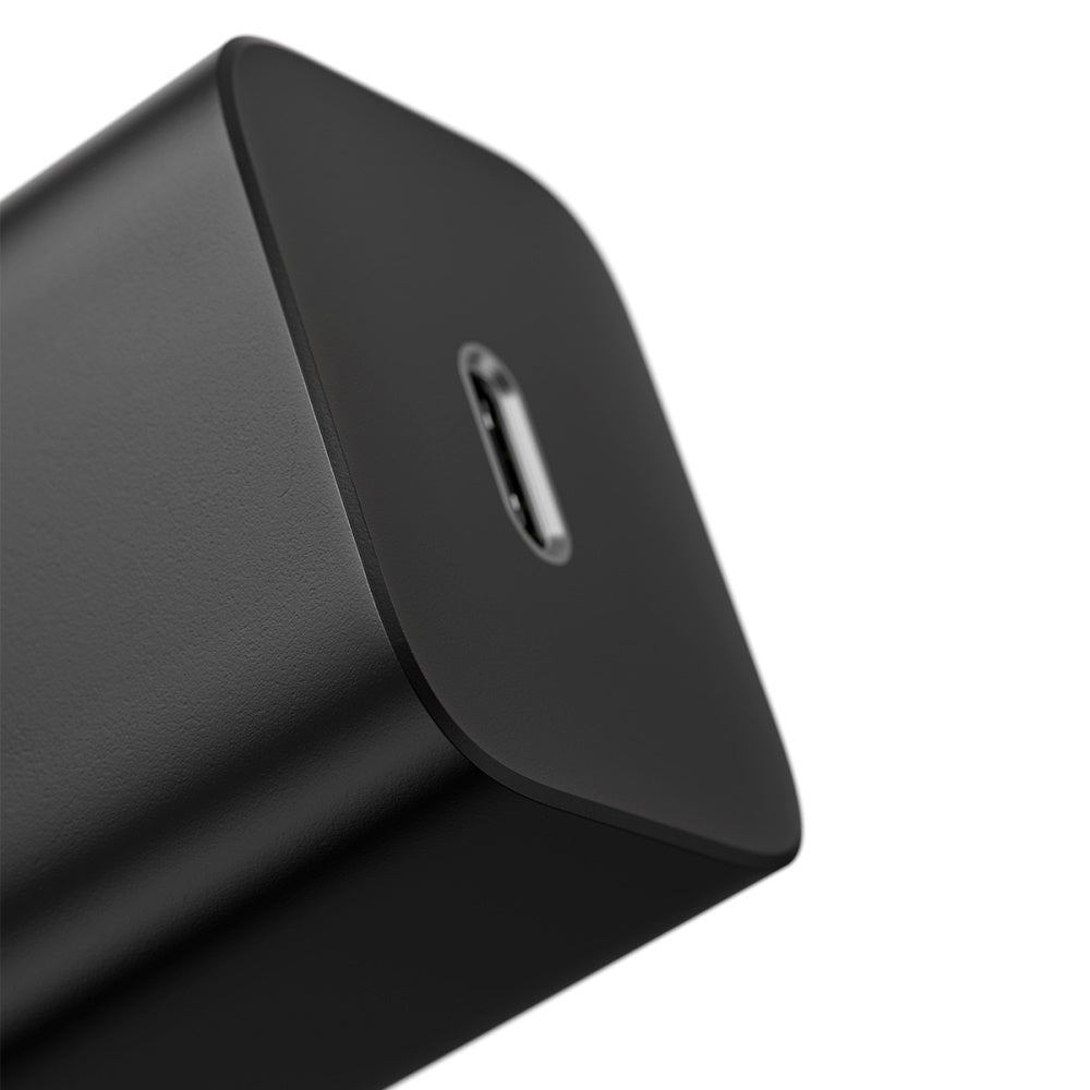 BASEUS ŁADOWARKA SIECIOWA SUPER SI PD 20W 1X USB-C CZARNA + KABEL USB-C - LIGHTNING