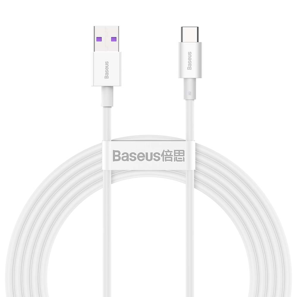 BASEUS KABEL SUPERIOR USB - USB-C 2,0 M BIAŁY 66W