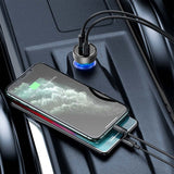 BASEUS ŁADOWARKA SAMOCHODOWA PARTICULAR PD 65W 1X USB 1X USB-C PRZEŹROCZYSTA