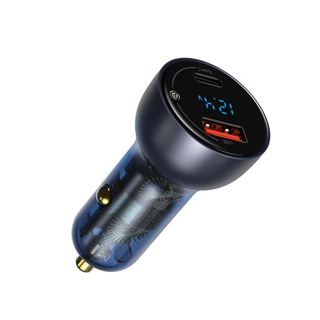 BASEUS ŁADOWARKA SAMOCHODOWA PARTICULAR PD 65W 1X USB 1X USB-C SZARA