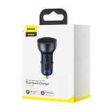 BASEUS ŁADOWARKA SAMOCHODOWA PARTICULAR PD 65W 1X USB 1X USB-C SZARA