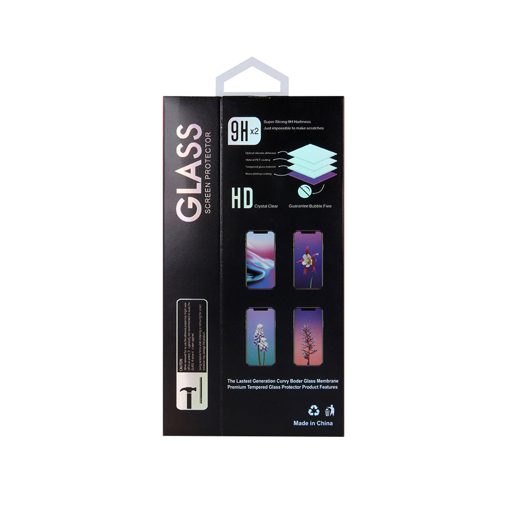 SZKŁO HARTOWANE 6D DO IPHONE 13 / 13 PRO 6,1'' / 14 / 16E 6,1'' CZARNA RAMKA