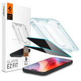 SZKŁO HARTOWANE PRYWATYZUJĄCE SPIGEN GLAS.TR ”EZ FIT” 2-PACK IPHONE 15 / 16 PRIVACY