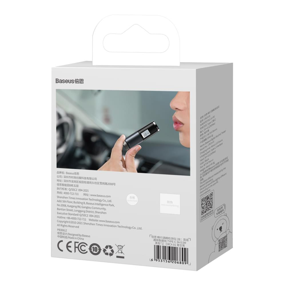 BASEUS ALKOMAT ELEKTRONICZNY BEZUSTNIKOWY LCD CZARNY