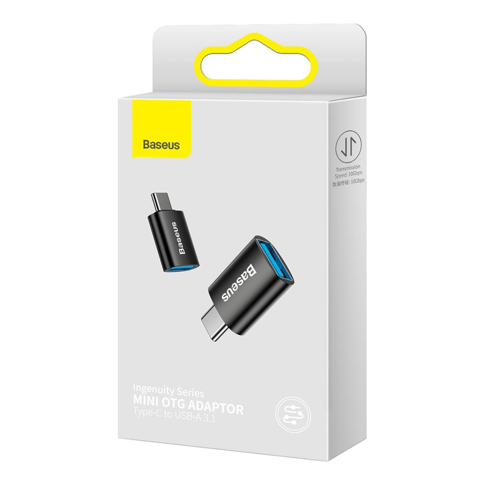 BASEUS ADAPTER INGENUITY USB-C DO USB-A 3.1 CZARNY OTG