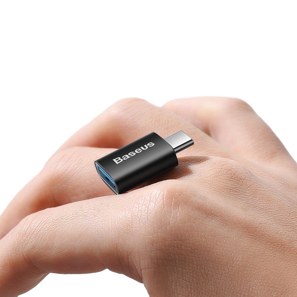 BASEUS ADAPTER INGENUITY USB-C DO USB-A 3.1 CZARNY OTG