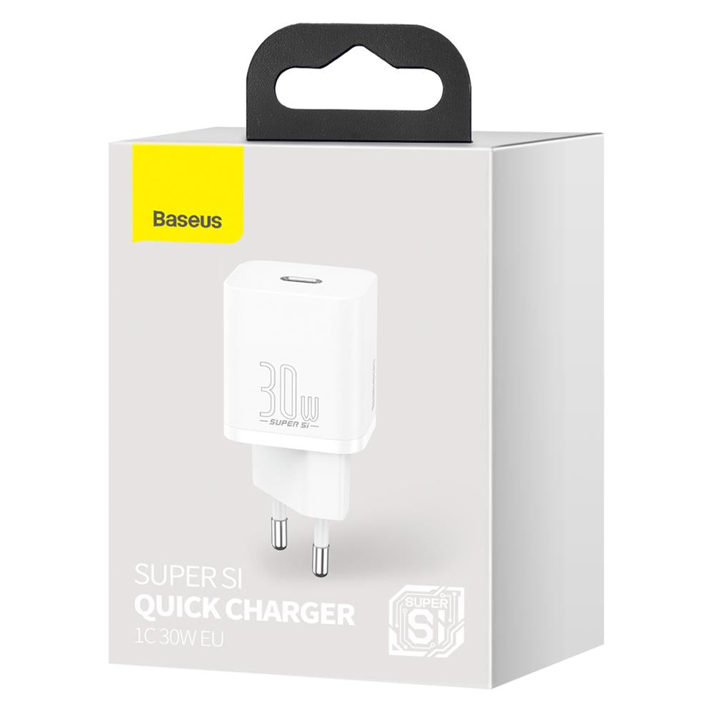 BASEUS ŁADOWARKA SIECIOWA SUPER SI PD 30W 1X USB-C BIAŁA
