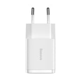 BASEUS ŁADOWARKA SIECIOWA COMPACT 2 X USB BIAŁA 10,5W