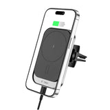 UCHWYT SAMOCHODOWY DO KRATKI Z ŁADOWANIEM INDUKCYJNYM TECH-PROTECT CW19 MAGNETIC MAGSAFE  WIRELESS CHARGER 15W CZARNY