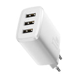 BASEUS ŁADOWARKA SIECIOWA COMPACT 3 X USB BIAŁA 17W