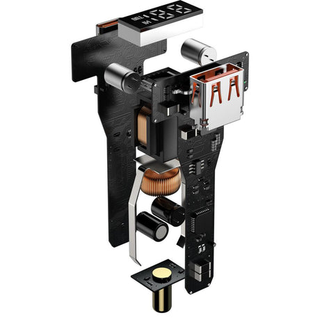 BASEUS ŁADOWARKA SAMOCHODOWA SUPERME PD 100W 1X USB 1X USB-C CZARNA + KABEL USB-C - USB-C
