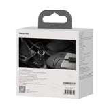 BASEUS ŁADOWARKA SAMOCHODOWA SUPERME PD 100W 1X USB 1X USB-C CZARNA + KABEL USB-C - USB-C