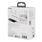 BASEUS ŁADOWARKA SIECIOWA COMPACT PD 20W 1X USB-C 1X USB BIAŁA