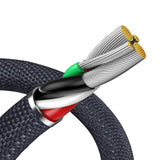BASEUS KABEL CRYSTAL SHINE USB - LIGHTNING 1,2 M 2,4A CZARNY