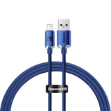 BASEUS KABEL CRYSTAL SHINE USB - LIGHTNING 1,2 M 2,4A NIEBIESKI