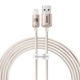 BASEUS KABEL CRYSTAL SHINE USB - LIGHTNING 2,0 M 2,4A RÓŻOWY