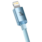 BASEUS KABEL CRYSTAL SHINE USB-C - LIGHTNING 2,0 M 20W JASNO-NIEBIESKI