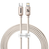 BASEUS KABEL CRYSTAL SHINE USB-C - LIGHTNING 2,0 M 20W RÓŻOWY