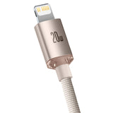 BASEUS KABEL CRYSTAL SHINE USB-C - LIGHTNING 2,0 M 20W RÓŻOWY