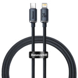 BASEUS KABEL CRYSTAL SHINE USB-C - LIGHTNING 1,2 M 20W CZARNY