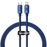 BASEUS KABEL CRYSTAL SHINE USB-C - LIGHTNING 1,2 M 20W NIEBIESKI