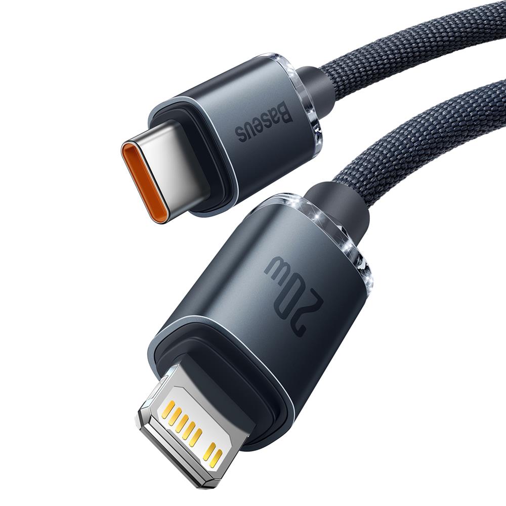 BASEUS KABEL CRYSTAL SHINE USB-C - LIGHTNING 2,0 M 20W CZARNY