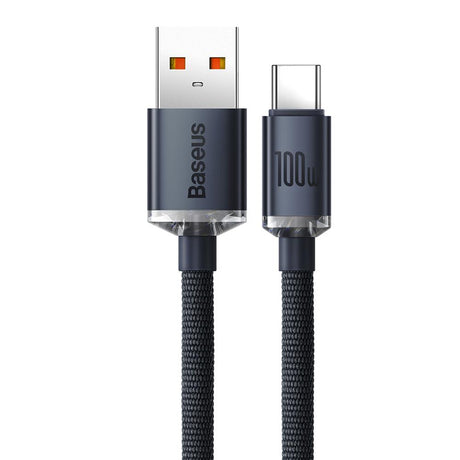BASEUS KABEL CRYSTAL SHINE USB - USB-C 1,2 M 100W CZARNY