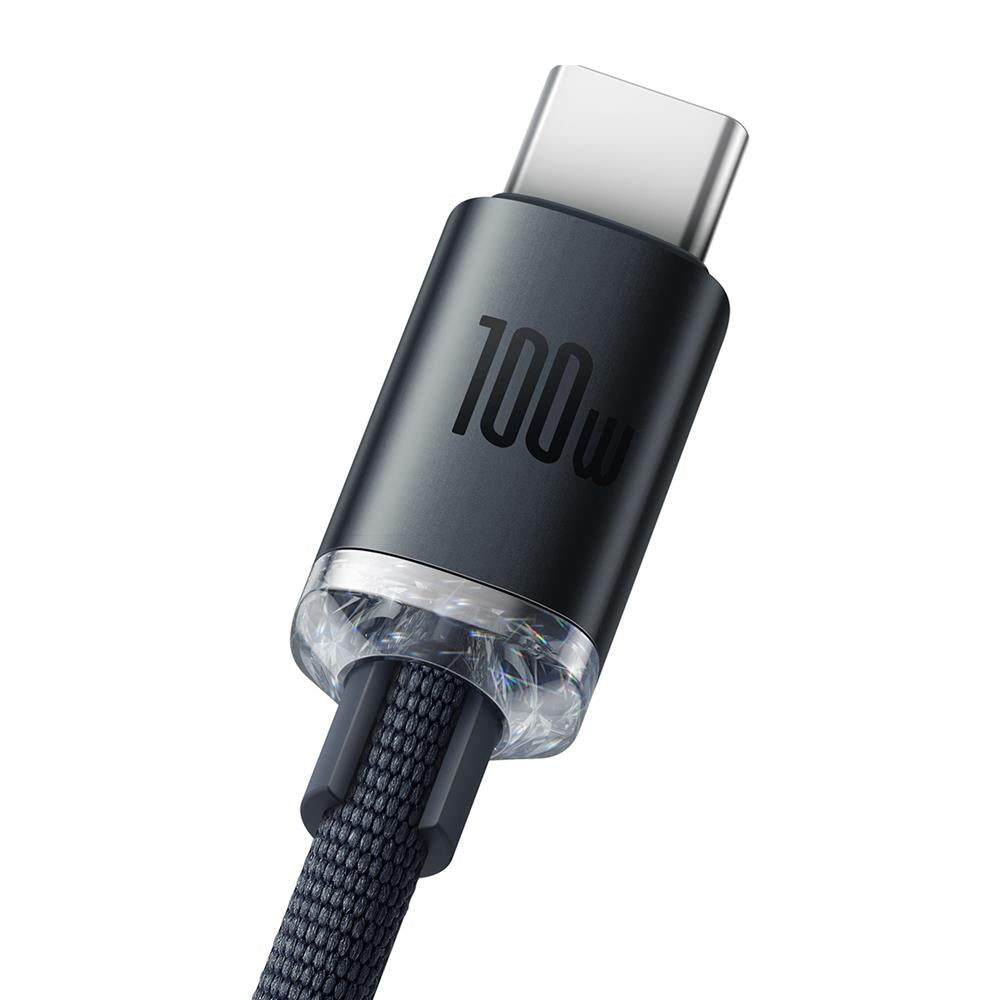 BASEUS KABEL CRYSTAL SHINE USB - USB-C 1,2 M 100W CZARNY