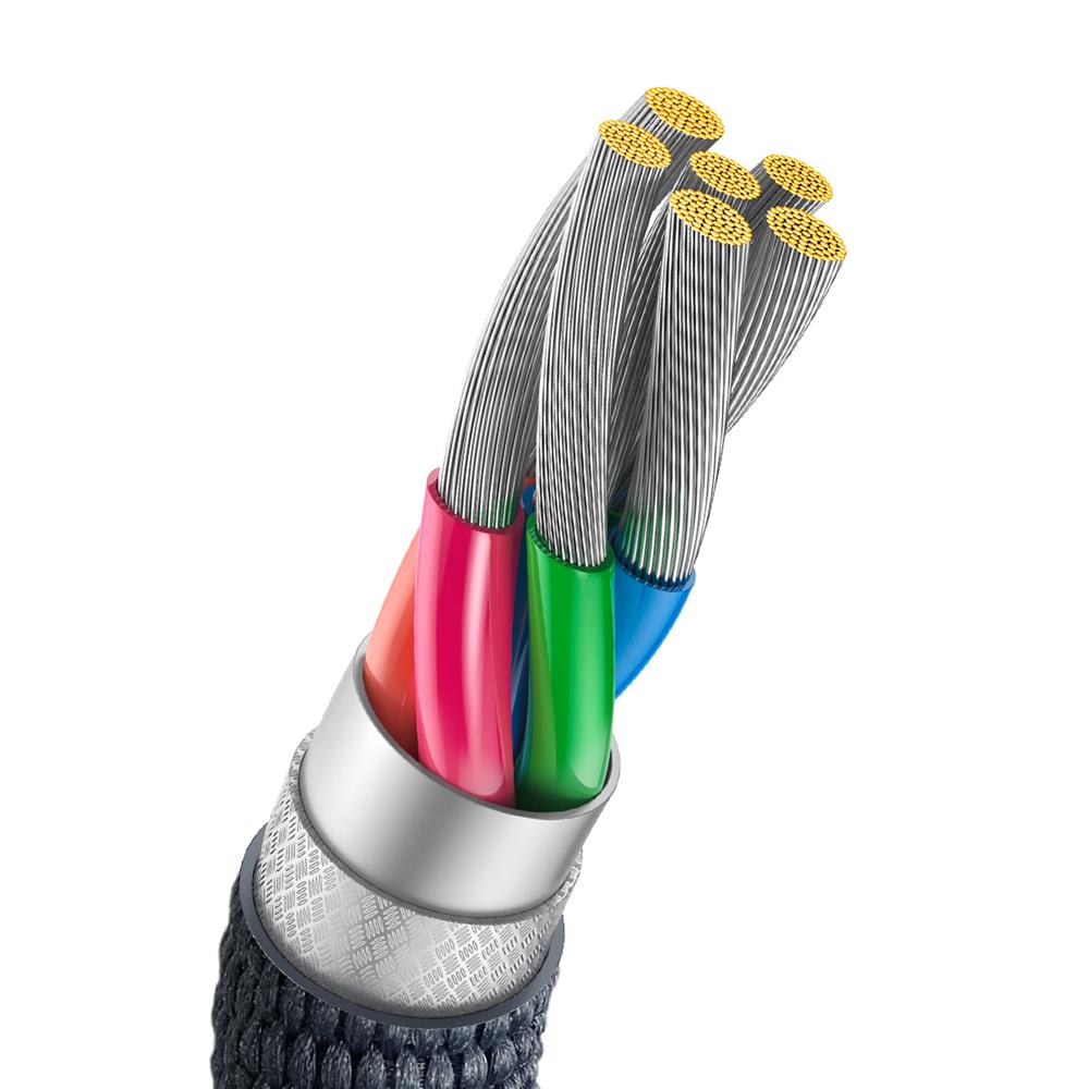 BASEUS KABEL CRYSTAL SHINE USB - USB-C 1,2 M 100W CZARNY
