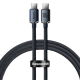 BASEUS KABEL CRYSTAL SHINE USB-C - USB-C 1,2 M 100W CZARNY