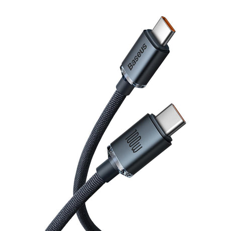 BASEUS KABEL CRYSTAL SHINE USB-C - USB-C 1,2 M 100W CZARNY