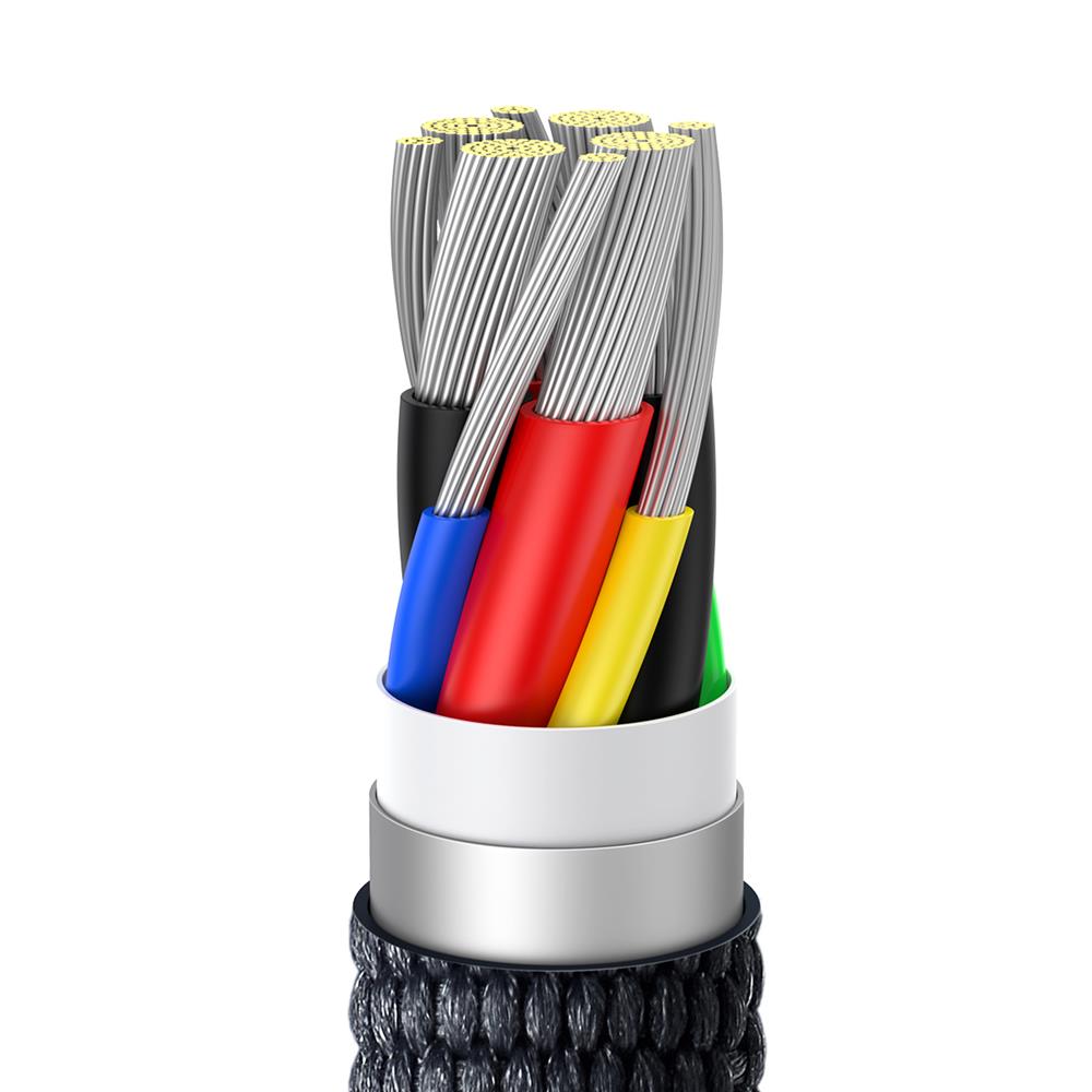 BASEUS KABEL CRYSTAL SHINE USB-C - USB-C 1,2 M 100W CZARNY