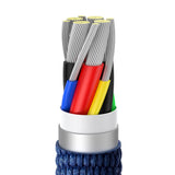 BASEUS KABEL CRYSTAL SHINE USB-C - USB-C 1,2 M 100W NIEBIESKI