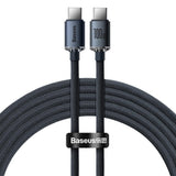 BASEUS KABEL CRYSTAL SHINE USB-C - USB-C 2,0 M 100W CZARNY