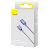BASEUS KABEL CRYSTAL SHINE USB-C - USB-C 2,0 M 100W FIOLETOWY