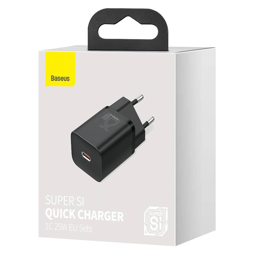 BASEUS ŁADOWARKA SIECIOWA SUPER SI PD 25W 1X USB-C CZARNA