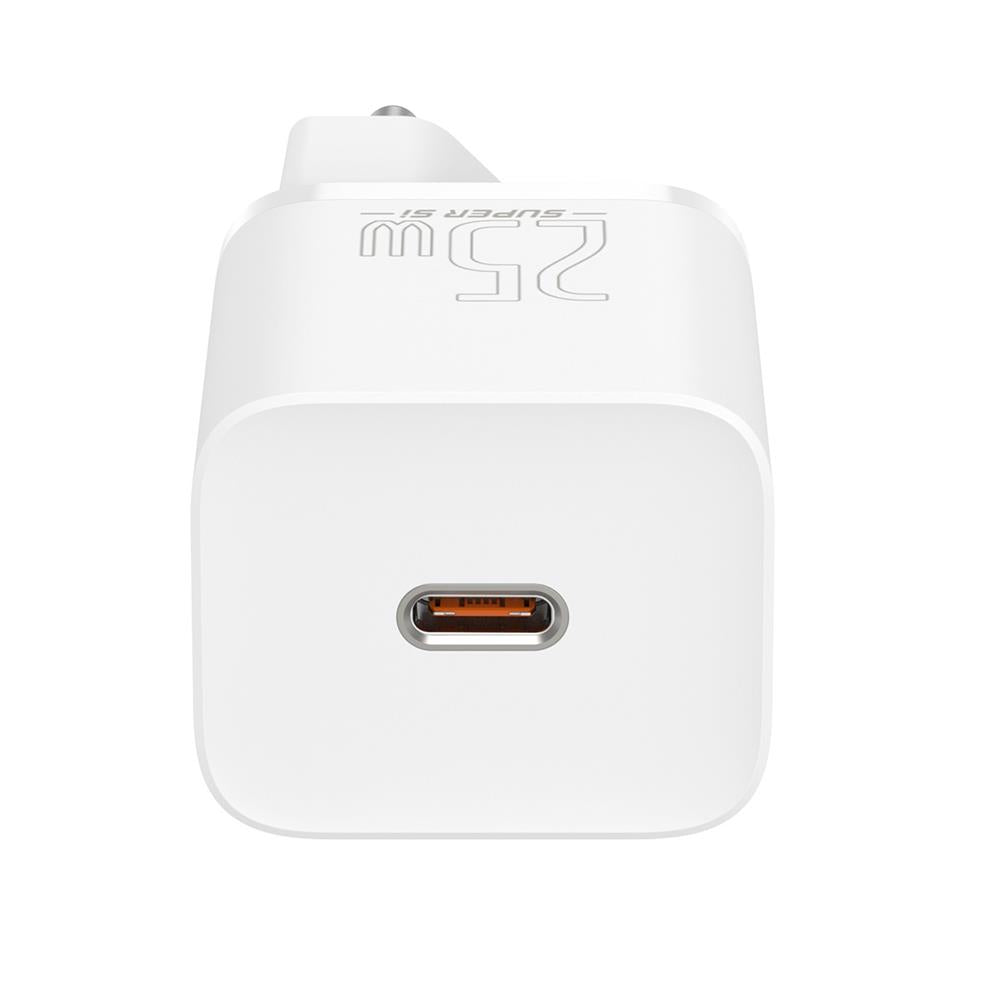 BASEUS ŁADOWARKA SIECIOWA SUPER SI PD 25W 1X USB-C BIAŁA