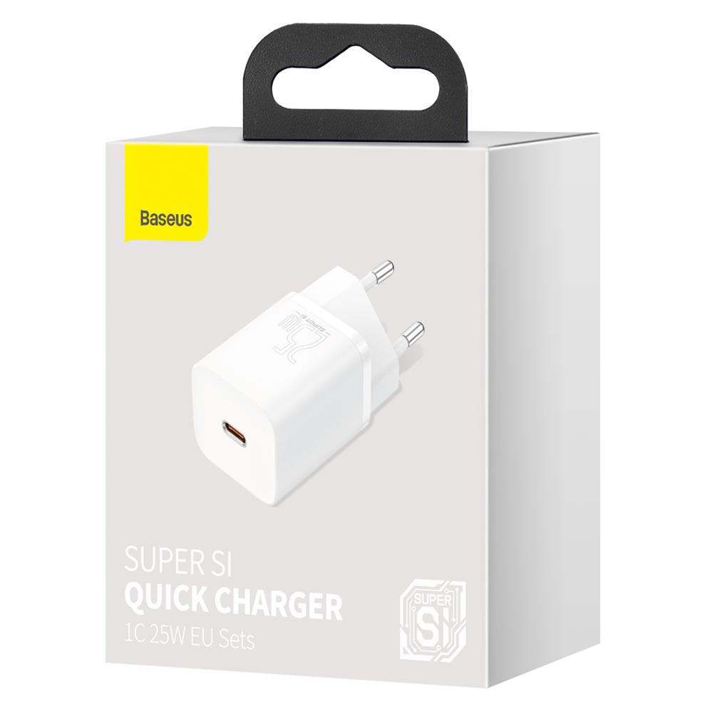 BASEUS ŁADOWARKA SIECIOWA SUPER SI PD 25W 1X USB-C BIAŁA