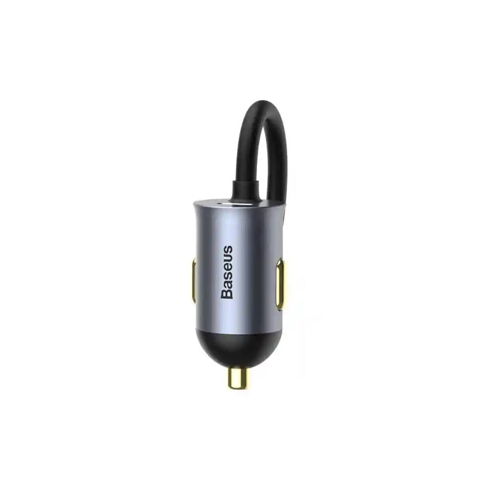 BASEUS ŁADOWARKA SAMOCHODOWA SHARE TOGETHER 2W1 PD 120W 2X USB 2X USB-C SZARA