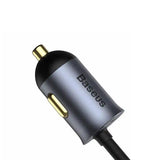BASEUS ŁADOWARKA SAMOCHODOWA SHARE TOGETHER 2W1 PD 120W 2X USB 2X USB-C SZARA