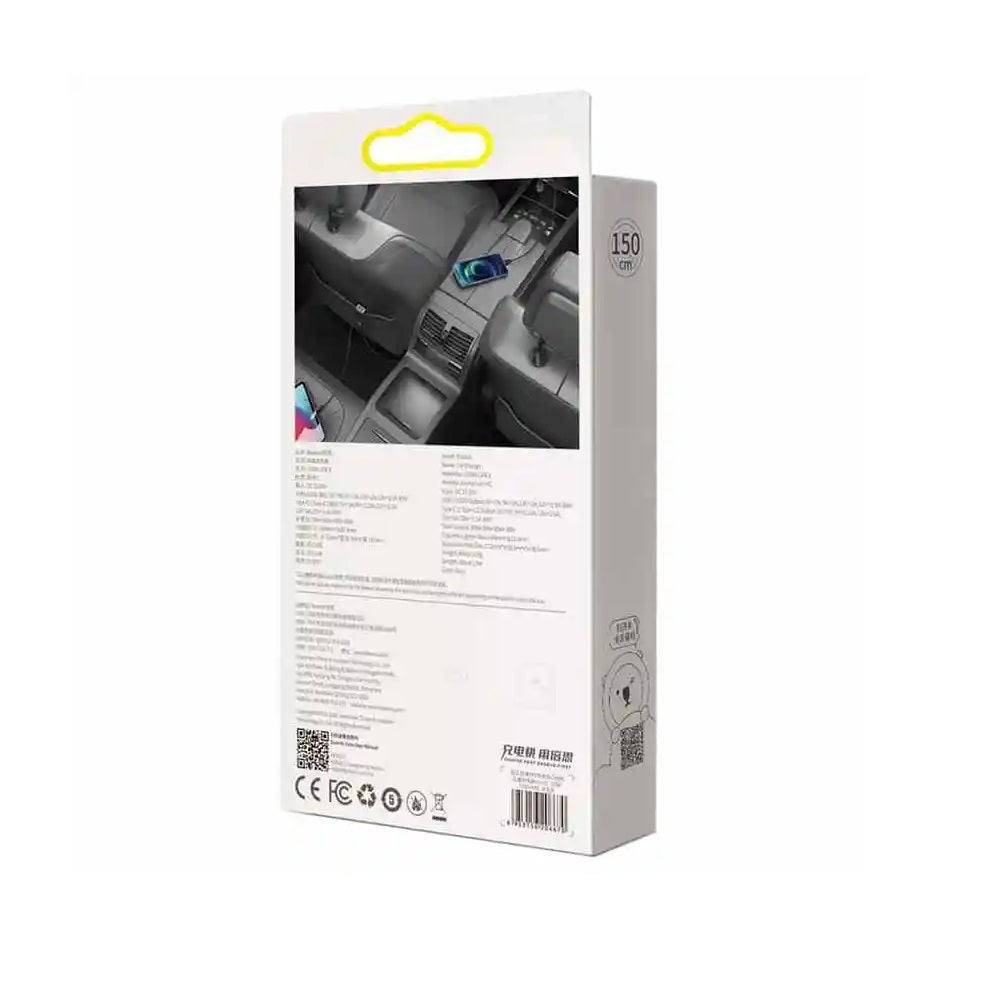 BASEUS ŁADOWARKA SAMOCHODOWA SHARE TOGETHER 2W1 PD 120W 2X USB 2X USB-C SZARA