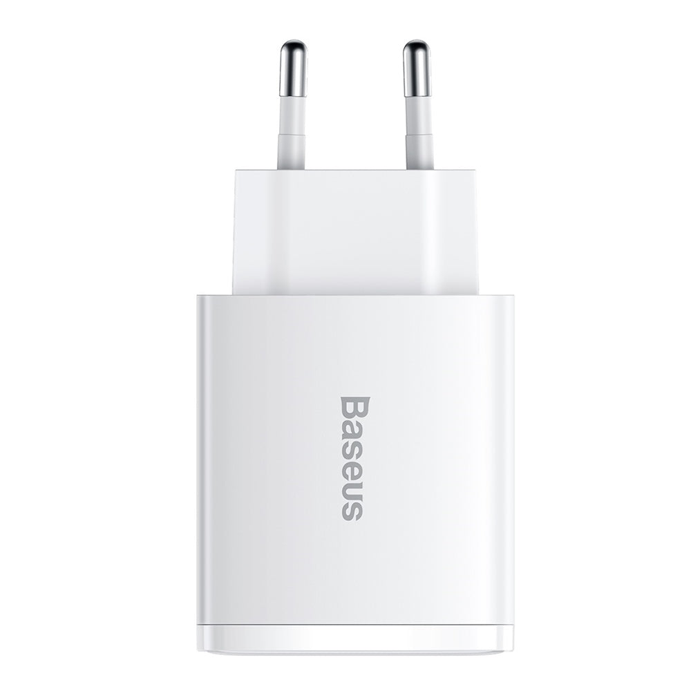 BASEUS ŁADOWARKA SIECIOWA COMPACT PD 30W 1X USB-C 2X USB BIAŁA