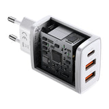 BASEUS ŁADOWARKA SIECIOWA COMPACT PD 30W 1X USB-C 2X USB BIAŁA