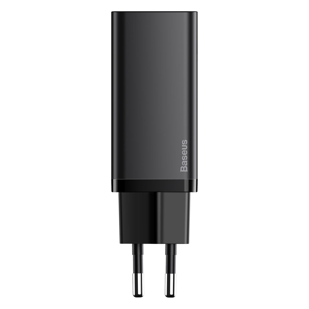 BASEUS ŁADOWARKA SIECIOWA GAN2 LITE PD 65W 1X USB-C 1X USB CZARNA