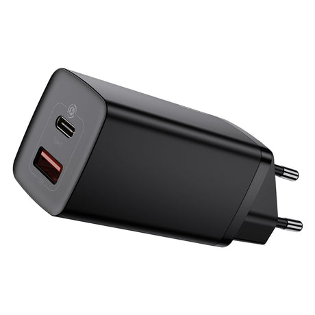 BASEUS ŁADOWARKA SIECIOWA GAN2 LITE PD 65W 1X USB-C 1X USB CZARNA