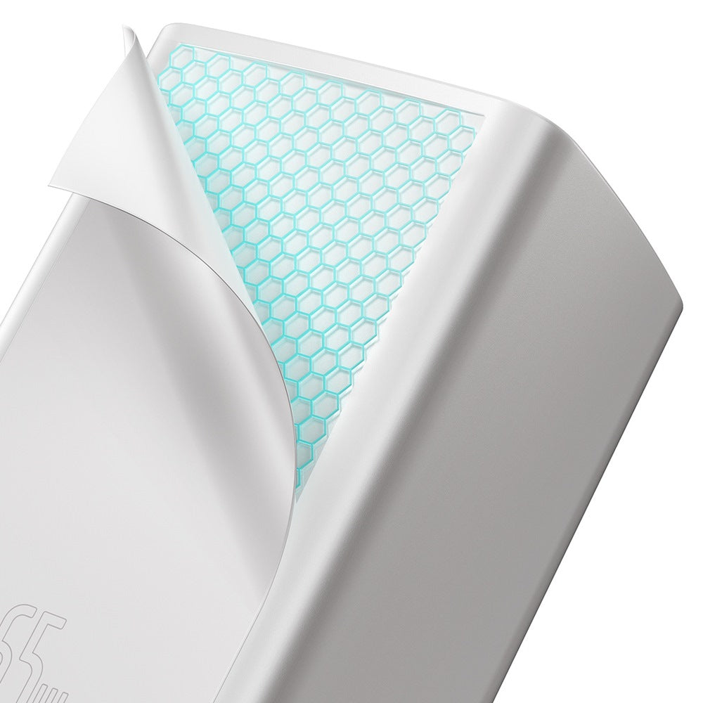 BASEUS ŁADOWARKA SIECIOWA GAN2 LITE PD 65W 1X USB-C 1X USB BIAŁA